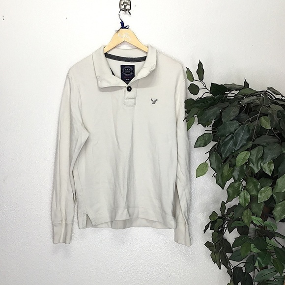 Mens American Eagle Athletic Fit Mock Neck Sweatshirt - Picture 1 of 6